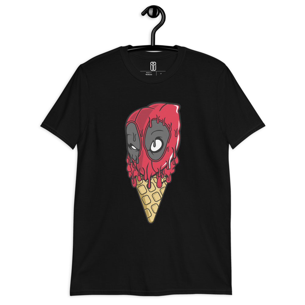 Camiseta Cartoon Deadpool Ice Cream Unisex