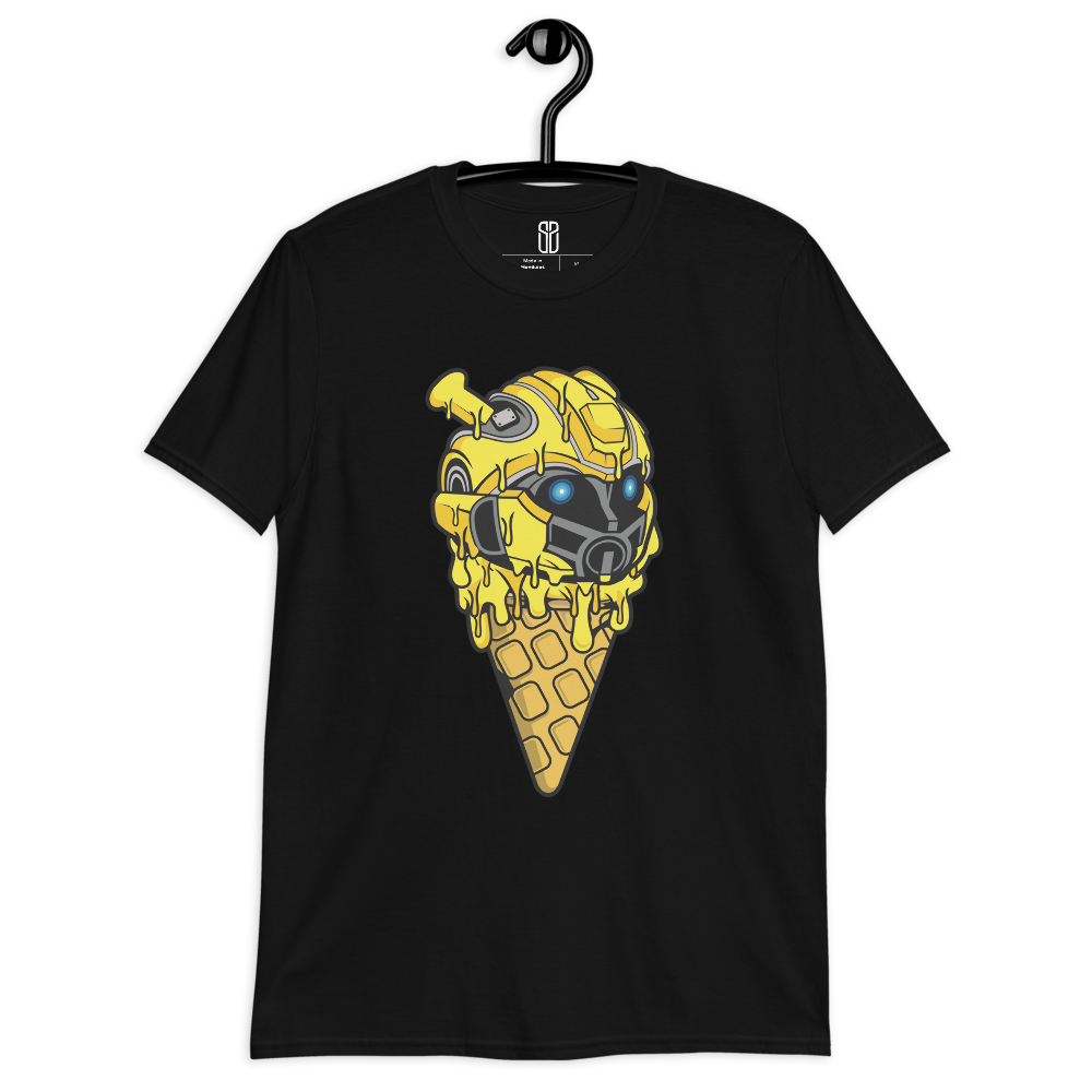 Camiseta Cartoon Bumble Bee Ice Cream Unisex***