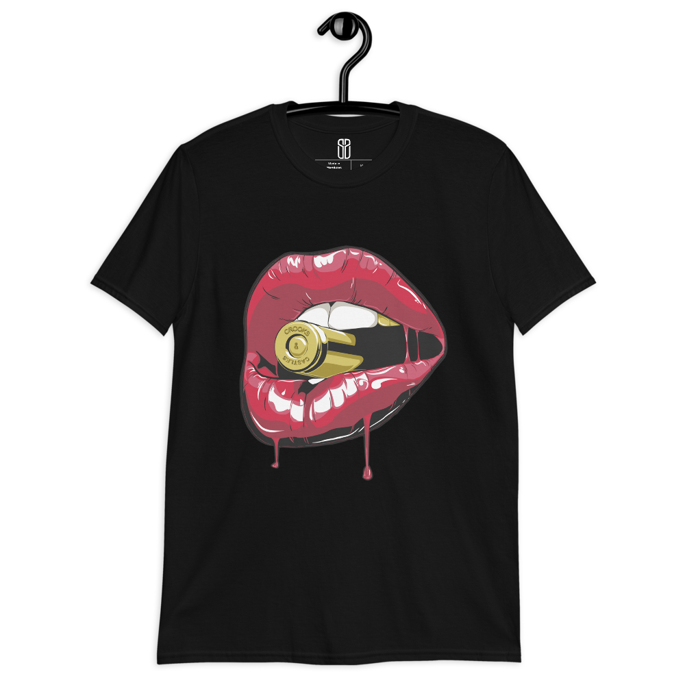 Camiseta Cartoon Labios Bala Unisex***